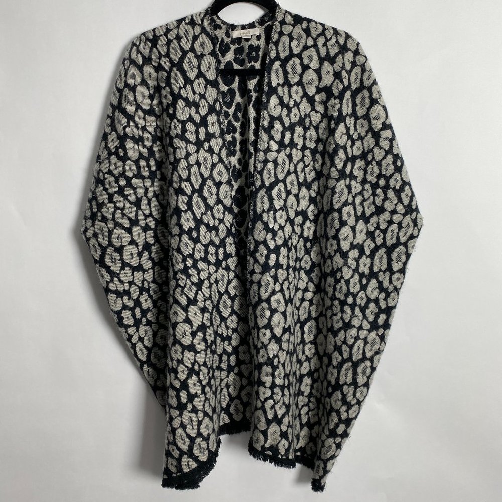 NEW LOFT CHEETAH LEOPARD REVERSIBLE WRAP JACKET PONCHO COVER UP MEDIUM LARGE